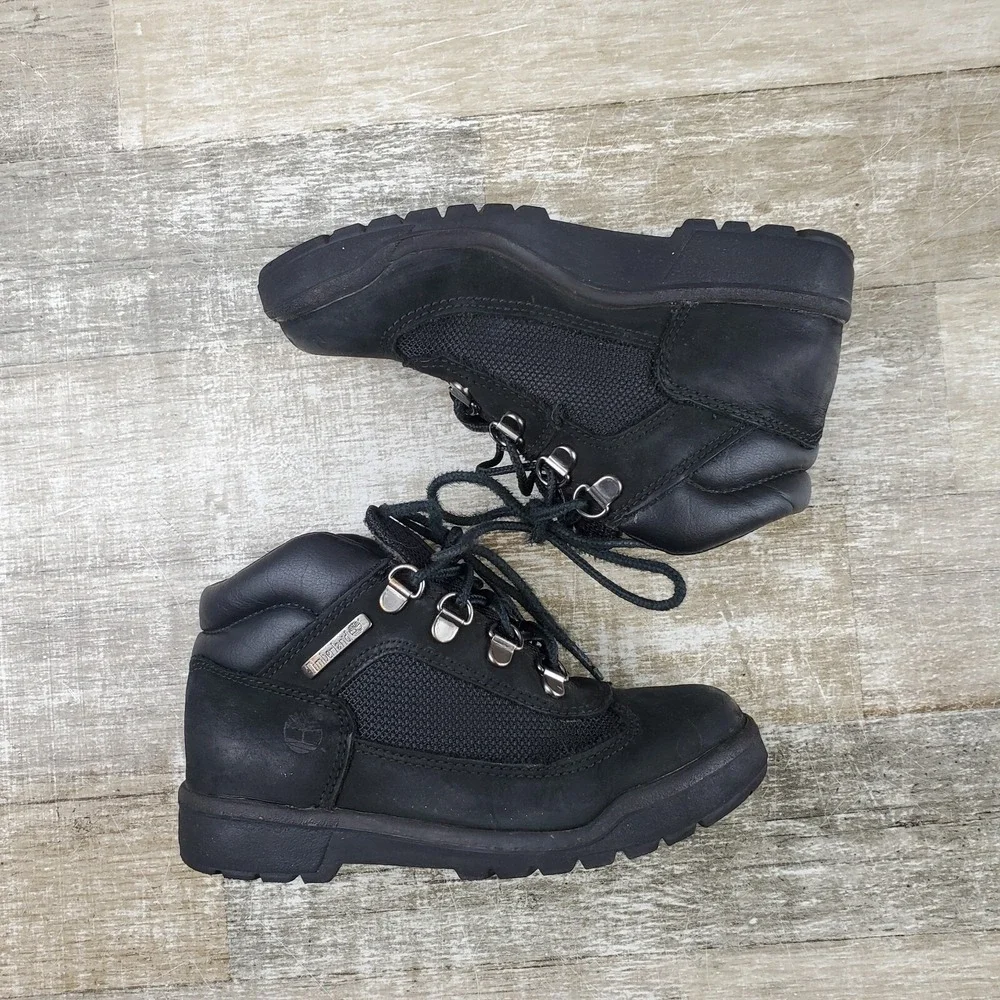Timberland Premium WP Boots Little Kids Sz 1 1M Black Nubuck‎